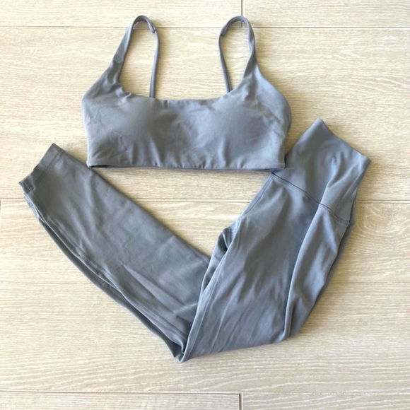 CRZ YOGA Other - CRZ YOGA Gray Sports Bra and Leggings Set